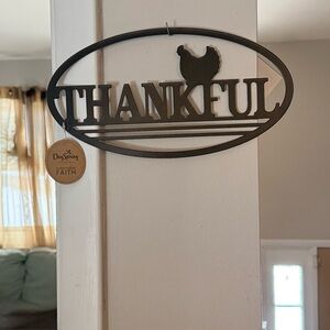 Decor Wall Hanging Farm Chicken Metal Oval NWT